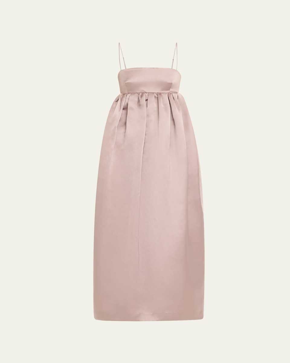 Liet Open-Back Duchess Satin Dress